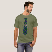 MacIntyre Tartan Das T-Shirt met Badge (Voorkant volledig)
