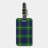 MacIntyre tartan green blue plaid Bagagelabel (Voorkant verticaal)