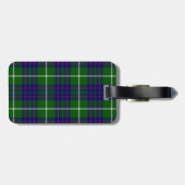 MacIntyre tartan green blue plaid Bagagelabel (Achterkant horizontaal)