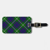 MacIntyre tartan green blue plaid Bagagelabel (Voorkant horizontaal)