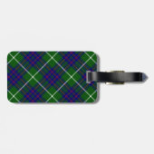 MacIntyre tartan green blue plaid Bagagelabel (Achterkant horizontaal)