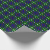 MacIntyre tartan green blue plaid Cadeaupapier (Hoek)