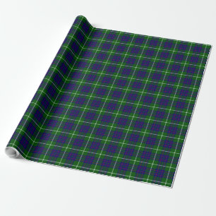 MacIntyre tartan green blue plaid Cadeaupapier