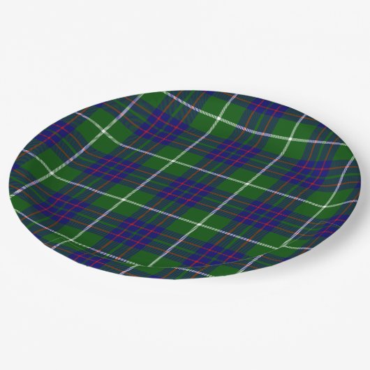 MacIntyre tartan green blue plaid Papieren Bordje (Gekanteld)