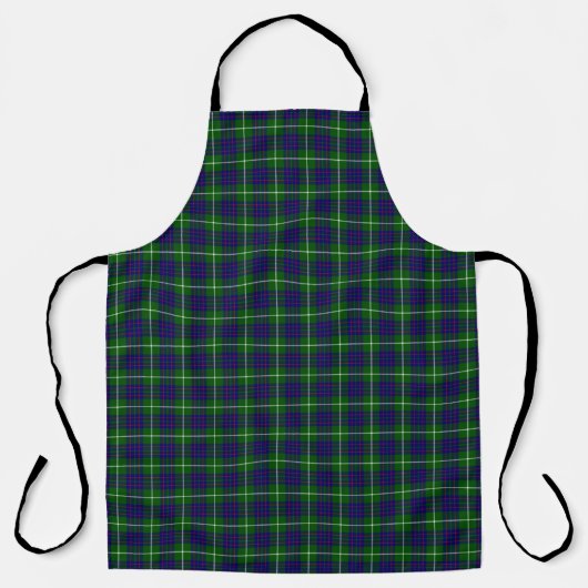 MacIntyre tartan green blue plaid Schort (Voorkant)