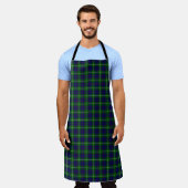 MacIntyre tartan green blue plaid Schort (Gedragen)