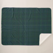 MacIntyre tartan green blue plaid Sherpa Deken (Voorkant (horizontaal))