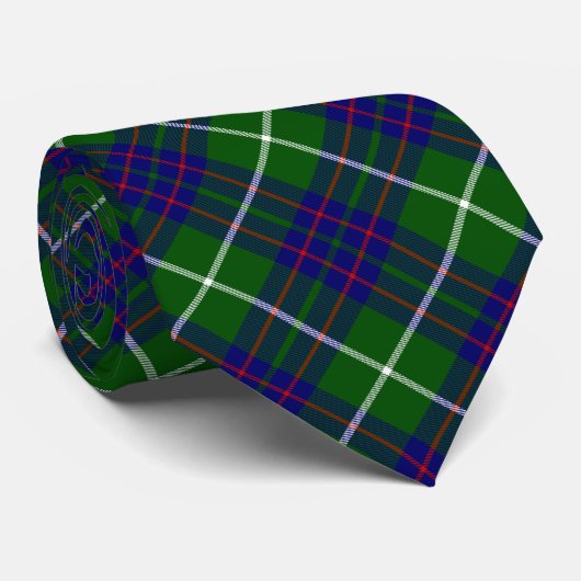MacIntyre tartan green blue plaid Stropdas (Opgerold)
