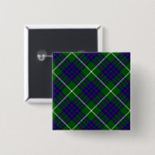 MacIntyre tartan green blue plaid Vierkante Button 5,1 Cm (Voorkant /achterkant)