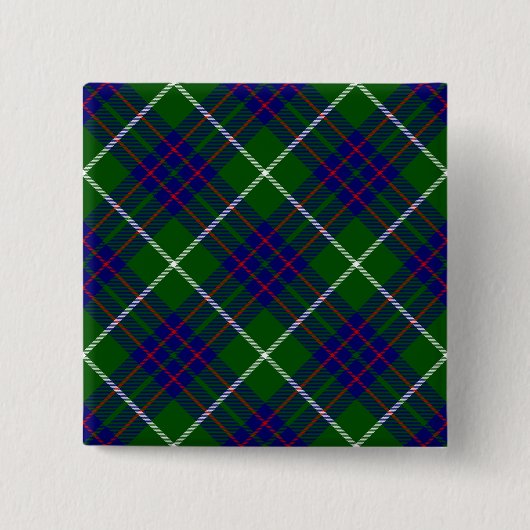 MacIntyre tartan green blue plaid Vierkante Button 5,1 Cm (Voorkant)