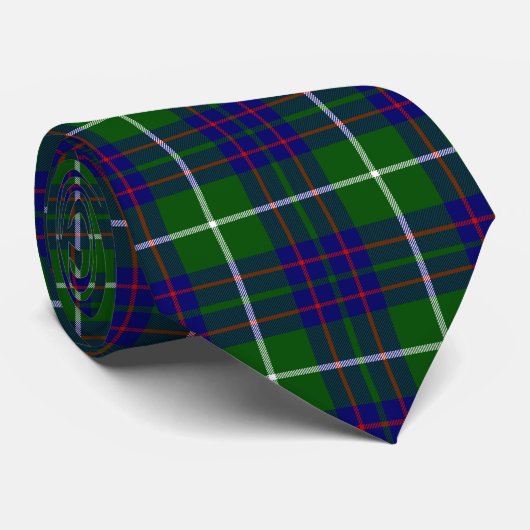 MacIntyre tartan groen blauw geruit Stropdas (Opgerold)