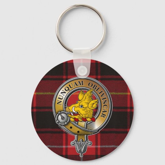 MacIver Tartan & Badge Sleutelhanger (Voorkant)