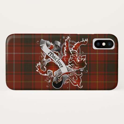 MacIver Tartan Lion Case-Mate iPhone Case (Achterkant (horizontaal))
