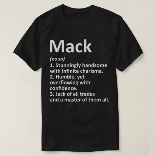 MACK Definition Personal Name Funny Birthday G T-shirt (Design voorkant)