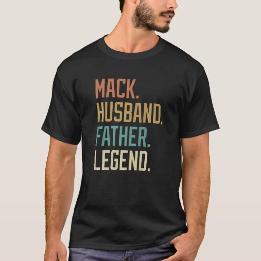 Mack Husband Father Legend Vaderdag Retro T-shirt (Voorkant)