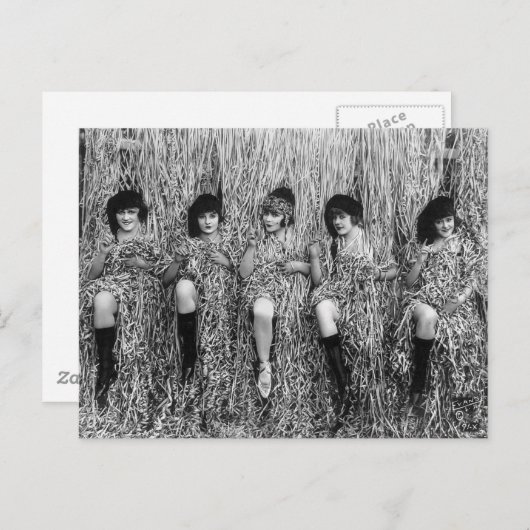 Mack Sennett Girls, 1918 Briefkaart (Voorkant / Achterkant)