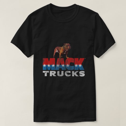 Mack Trucks Retro Mack Logo Disted T-shirt (Design voorkant)