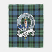 MacKay Ancient Clan Badge Tartan Pset Fleece Deken (Voorkant)