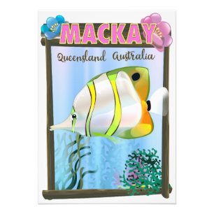 Mackay Australia Tropical reisposter Foto Afdruk