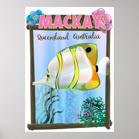 Mackay Australia Tropical reisposter Poster (Voorkant)