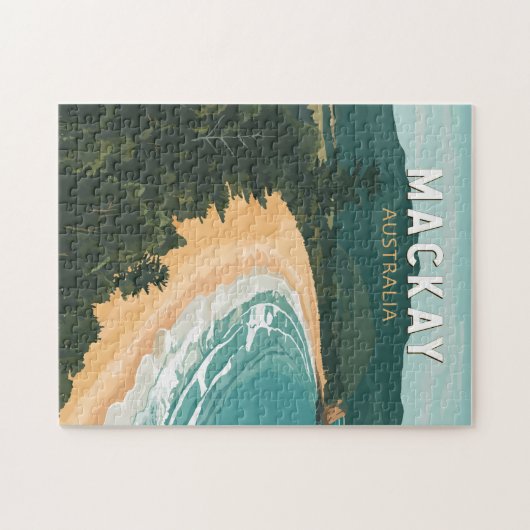 Mackay Australië Travel Art Vintage Legpuzzel (Horizontaal)