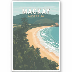 Mackay Australië Travel Art Vintage Sticker