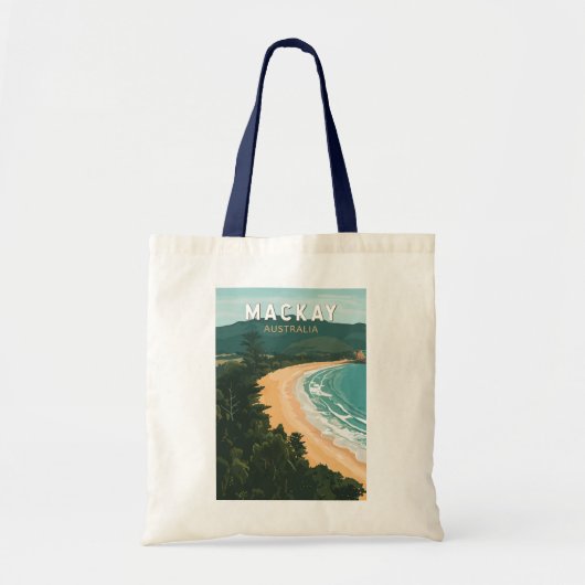 Mackay Australië Travel Art Vintage Tote Bag (Voorkant)