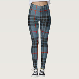 Mackay Blauwe Tartan Schotse Plaid Patroon Leggings