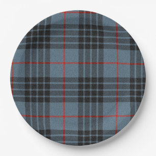 Mackay Blauwe Tartan Schotse Ruit Patroon Papieren Bordje