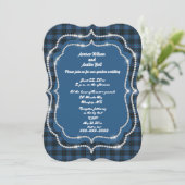 MacKay Blue Ancient Original Tartan Huwelijksuitno Kaart (Staand voorkant)