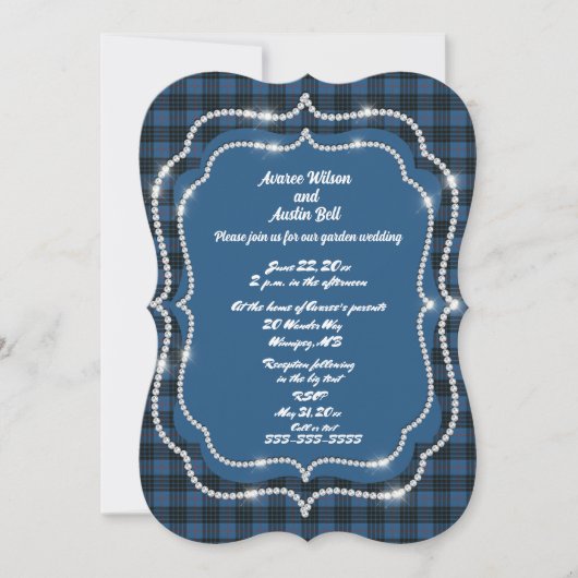 MacKay Blue Ancient Original Tartan Wedding Kaart (Voorkant)