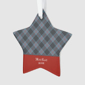 MacKay Blue Clan Tartan Scottish Pset Ornament (voorkant)