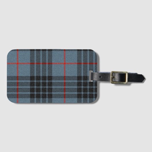 MacKay Blue Tartan Pset Scottish Pattern Bagagelabel (Voorkant (horizontaal))