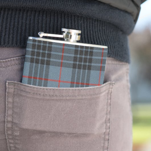 MacKay Blue Tartan Pset Scottish Pattern Heupfles (Voorbeeld)