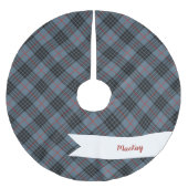 MacKay Blue Tartan Pset Scottish Pattern Kerstboom Rok (Voorkant)