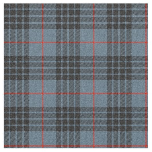 MacKay Blue Tartan Pset Scottish Pattern Stof (Close Up)