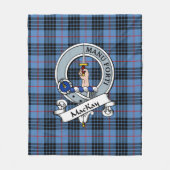 MacKay Clan Badge Tartan Pset Fleece Deken (Voorkant)