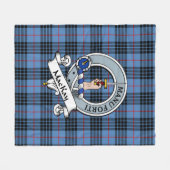 MacKay Clan Badge Tartan Pset Fleece Deken (Voorkant (Horizontaal))