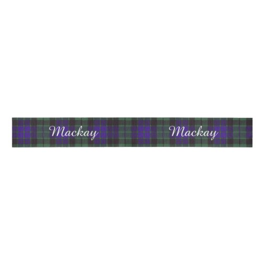 Mackay clan Pset Scottish tartan Grosgrain Lint (Voorkant)