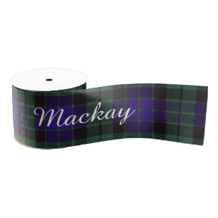 Mackay clan Pset Scottish tartan Grosgrain Lint