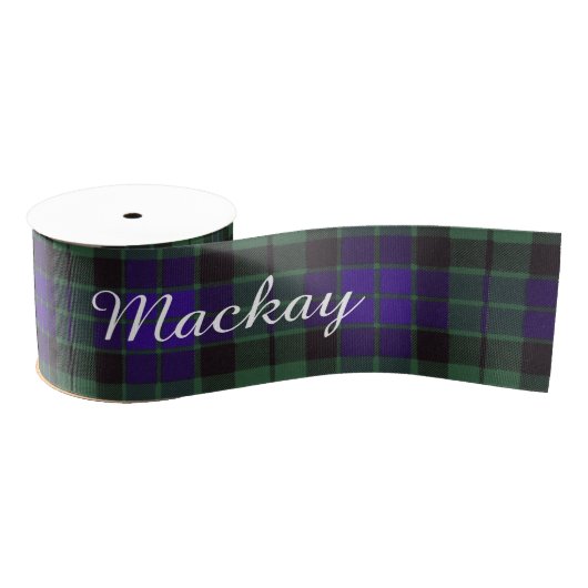 Mackay clan Pset Scottish tartan Grosgrain Lint (Spoel)
