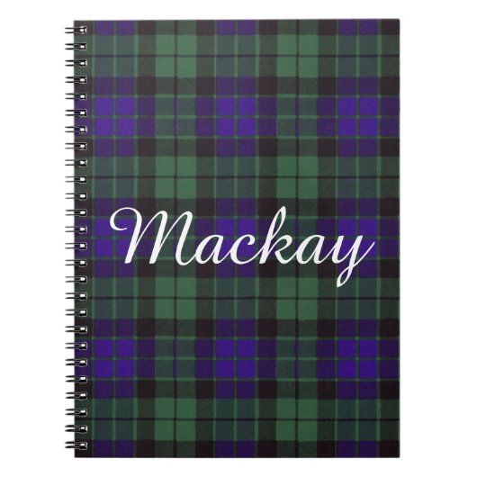 Mackay clan Pset Scottish tartan Notitieboek (Voorkant)