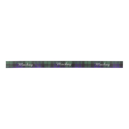 Mackay clan Pset Scottish tartan Satijnen Lint (Voorkant)