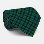 MacKay Clan Tartan Helder Groen en Blauw Plaid Stropdas (Opgerold)