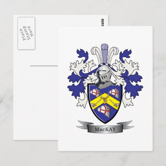 MacKay Family Crest Coat of Arms Briefkaart (Voorkant / Achterkant)