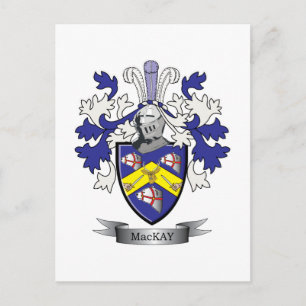 MacKay Family Crest Coat of Arms Briefkaart