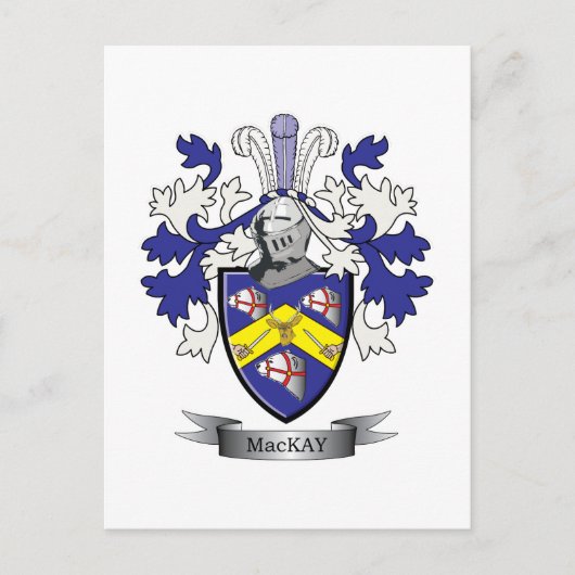 MacKay Family Crest Coat of Arms Briefkaart (Voorkant)