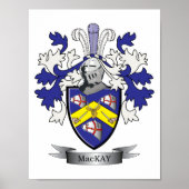 MacKay Family Crest Coat of Arms Poster (Voorkant)