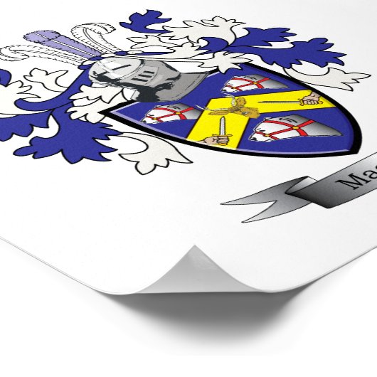 MacKay Family Crest Coat of Arms Poster (Hoek)