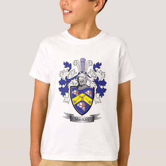 MacKay Family Crest Coat of Arms T-shirt (Voorkant)